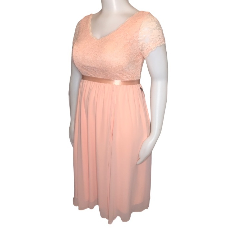 TORRID V Neck Sequence Lace Lined Midi Dress - Picture 2 of 13